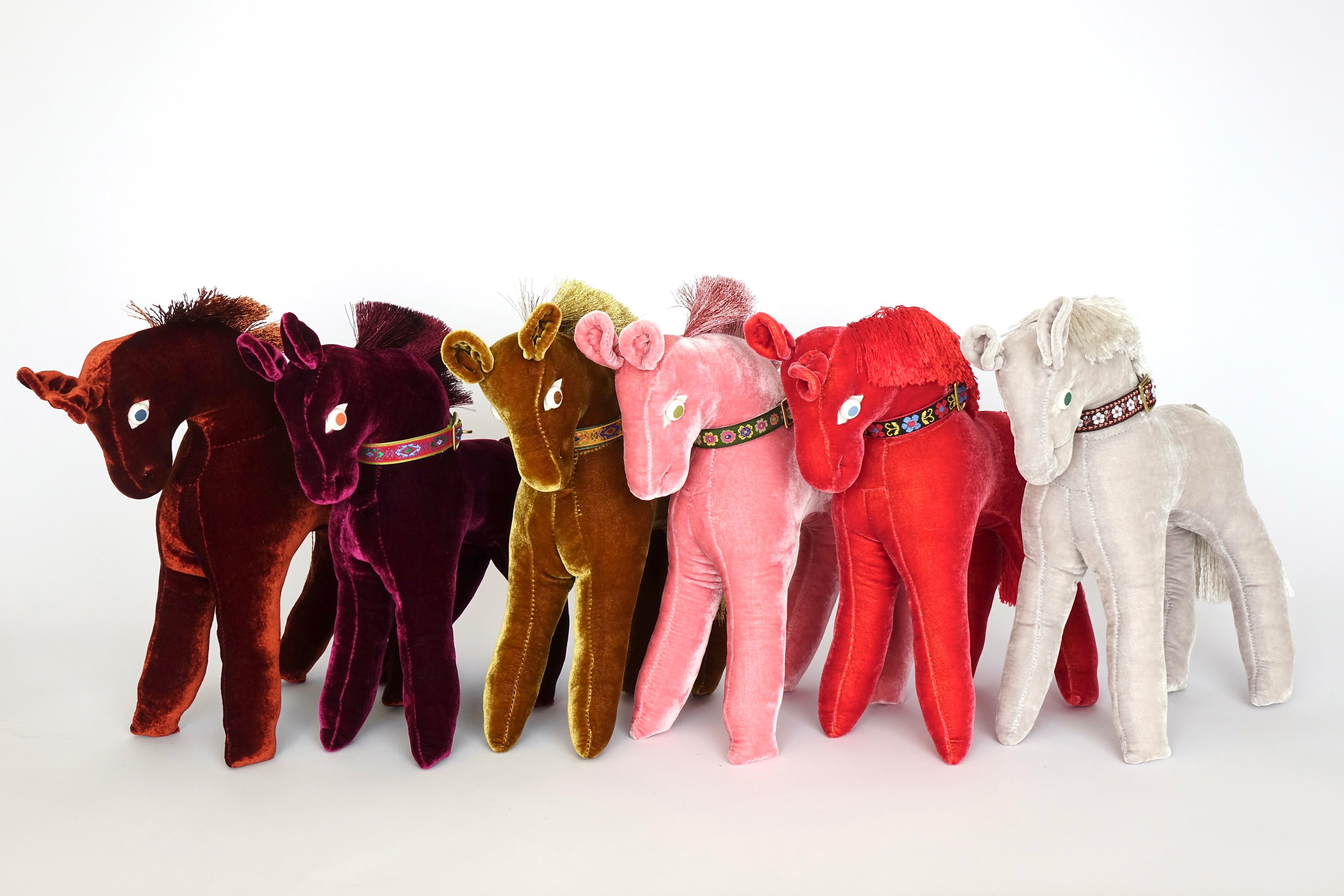 Red Velvet Pony Folk Sculpture