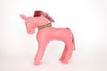Pink Velvet Pony Folk Sculpture