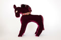 Fuschia Velvet Pony Folk Sculpture