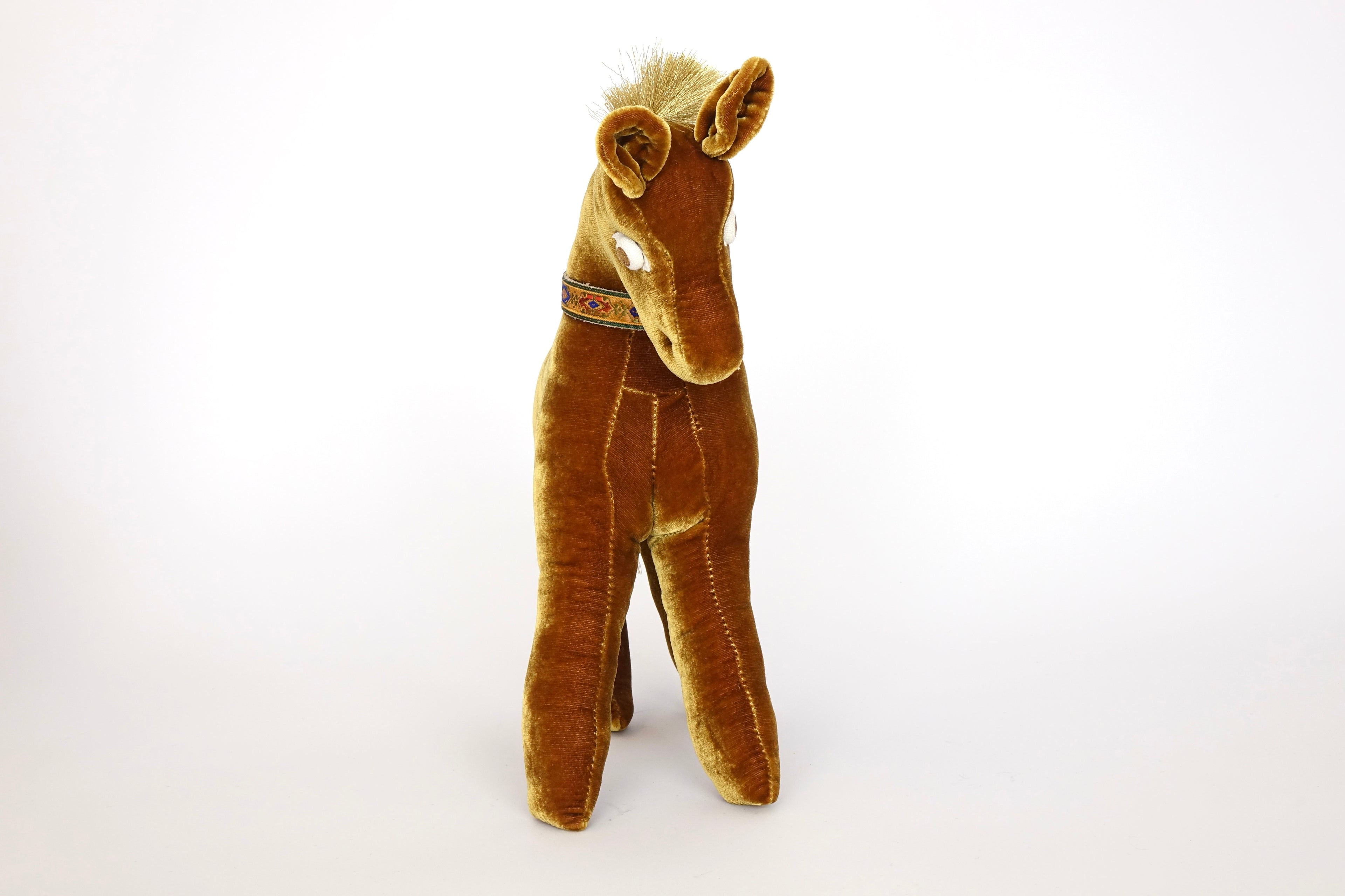 Golden Velvet Pony Folk Sculpture