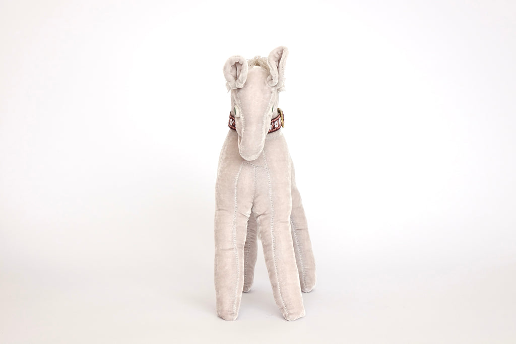 Silver Velvet Pony Folk Sculpture