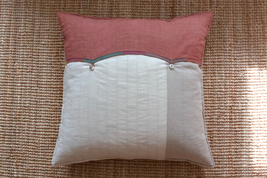 Pink Field Pieced Pillow