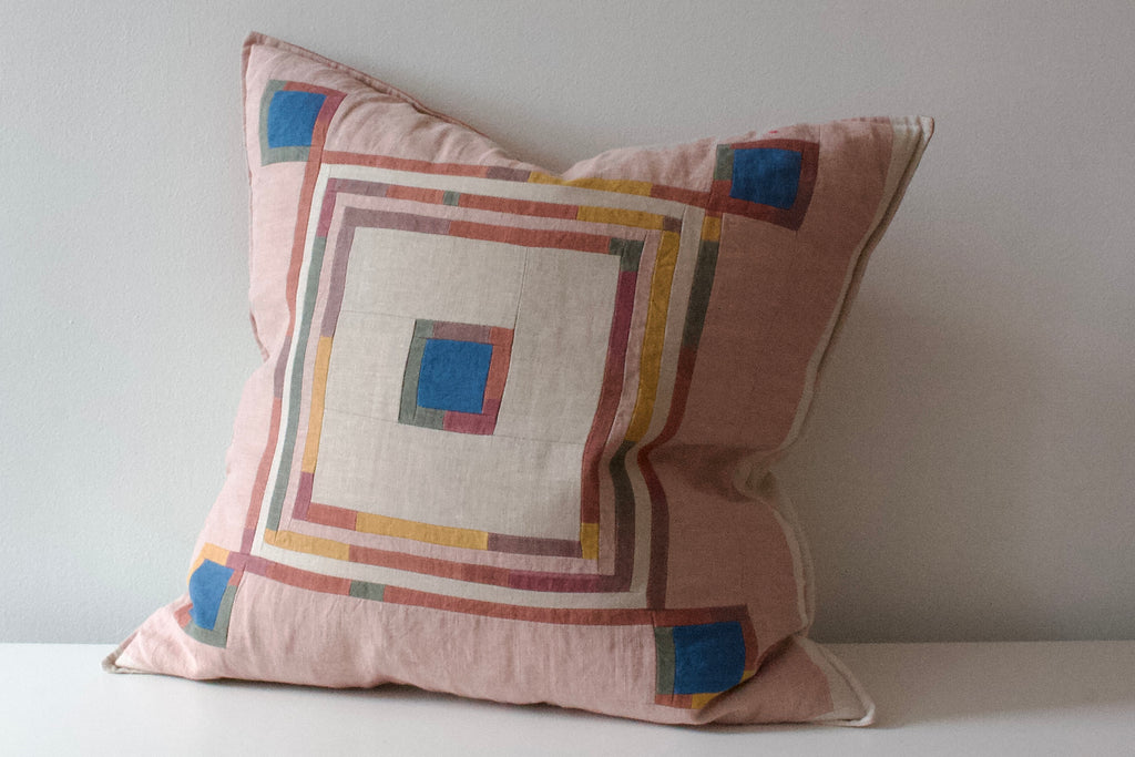 Pink Field Pieced Pillow